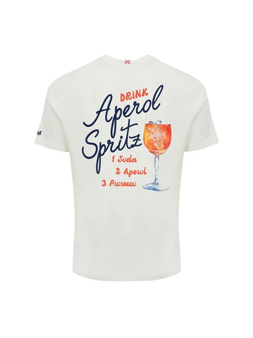 T-shirt con stampa Aperol Spritz Mc2 Saint Barth | TSHIRT MAN02420H DRINK SPRITZ 01N
